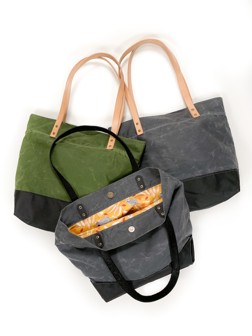Group of tote bags